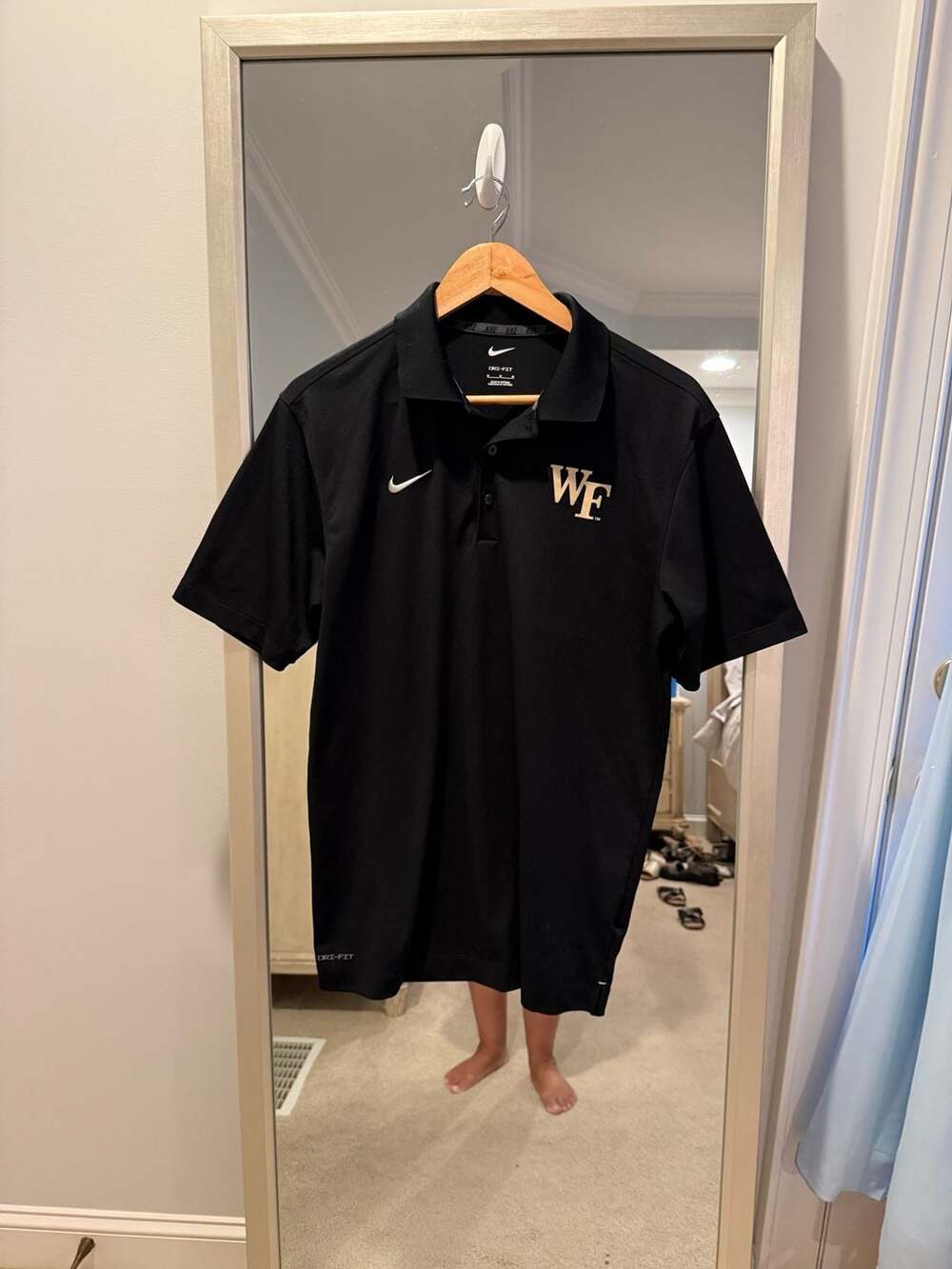 Nike Wake Forest Demon Deacons Dri-FIT Black Polo Shirt Mens Medium
